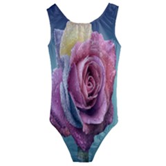 Rose Flower Love Romance Beautiful Kids  Cut-out Back One Piece Swimsuit by artworkshop