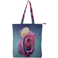 Rose Flower Love Romance Beautiful Double Zip Up Tote Bag by artworkshop