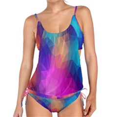 Triangles Polygon Color Tankini Set by artworkshop