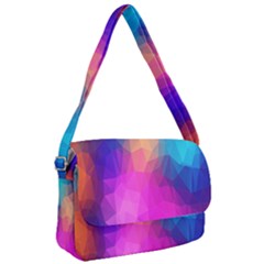 Triangles Polygon Color Courier Bag by artworkshop