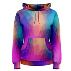 Triangles Polygon Color Women s Pullover Hoodie by artworkshop
