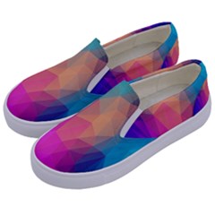 Triangles Polygon Color Kids  Canvas Slip Ons by artworkshop