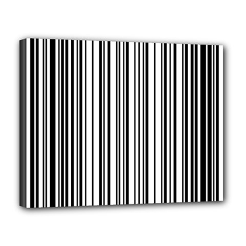 Barcode Pattern Canvas 14  X 11  (stretched)