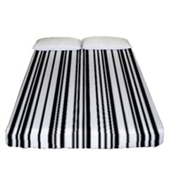 Barcode Pattern Fitted Sheet (queen Size) by Sapixe