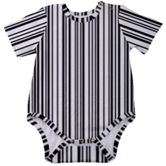 Barcode Pattern Baby Short Sleeve Onesie Bodysuit