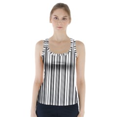 Barcode Pattern Racer Back Sports Top