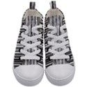 Barcode Pattern Kids  Mid-Top Canvas Sneakers View1