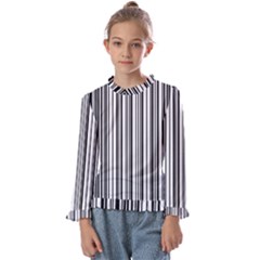 Barcode Pattern Kids  Frill Detail Tee