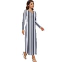 Barcode Pattern Long Sleeve Velour Longline Maxi Dress View3