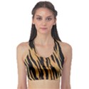 Tiger Animal Print A Completely Seamless Tile Able Background Design Pattern Sports Bra View1
