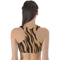 Tiger Animal Print A Completely Seamless Tile Able Background Design Pattern Sports Bra View2