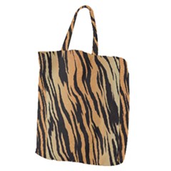 Tiger Animal Print A Completely Seamless Tile Able Background Design Pattern Giant Grocery Tote by Amaryn4rt