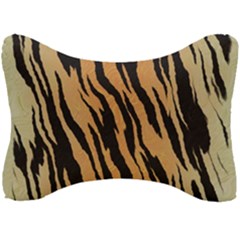 Tiger Animal Print A Completely Seamless Tile Able Background Design Pattern Seat Head Rest Cushion by Amaryn4rt