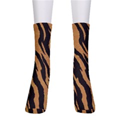 Tiger Animal Print A Completely Seamless Tile Able Background Design Pattern Crew Socks by Amaryn4rt