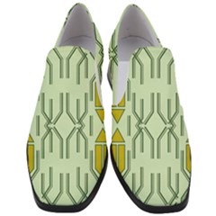 Abstract Pattern Geometric Backgrounds Women Slip On Heel Loafers