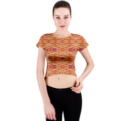 Abstract Pattern Geometric Backgrounds  Crew Neck Crop Top by Eskimos