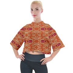 Abstract Pattern Geometric Backgrounds  Mock Neck Tee by Eskimos