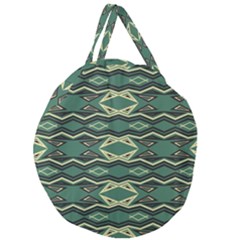 Abstract Pattern Geometric Backgrounds Giant Round Zipper Tote by Eskimos