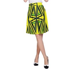 Abstract Pattern Geometric Backgrounds A-line Skirt by Eskimos