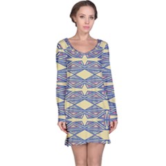 Abstract Pattern Geometric Backgrounds  Long Sleeve Nightdress by Eskimos