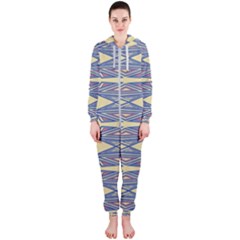 Abstract Pattern Geometric Backgrounds  Hooded Jumpsuit (ladies)