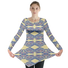 Abstract Pattern Geometric Backgrounds  Long Sleeve Tunic  by Eskimos