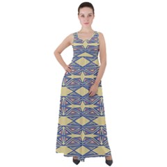 Abstract Pattern Geometric Backgrounds  Empire Waist Velour Maxi Dress by Eskimos