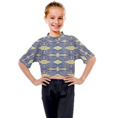Abstract Pattern Geometric Backgrounds  Kids Mock Neck Tee