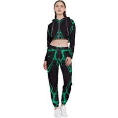 Officially Sexy Mint & Black Laser Cropped Zip Up Lounge Set by OfficiallySexy