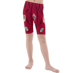 Folk flowers print Floral pattern Ethnic art Kids  Mid Length Swim Shorts