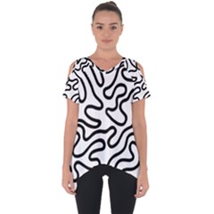 Patern Vector Cut Out Side Drop Tee by nate14shop