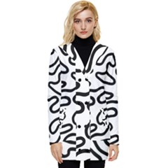 Patern Vector Button Up Hooded Coat  by nate14shop