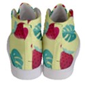 Watermelon Leaves Cherry Background Pattern Women s Hi-Top Skate Sneakers View4