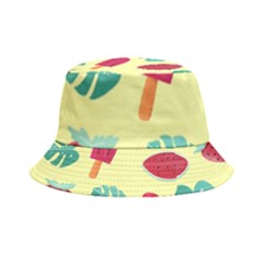 Watermelon Leaves Cherry Background Pattern Inside Out Bucket Hat by nate14shop