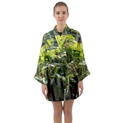 Bitter Melon Long Sleeve Satin Kimono by artworkshop