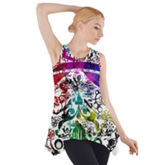 Abstrak Side Drop Tank Tunic