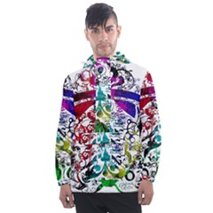 Abstrak Men s Front Pocket Pullover Windbreaker by nate14shop