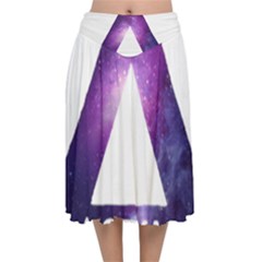 Bastille Galaksi Velvet Flared Midi Skirt
