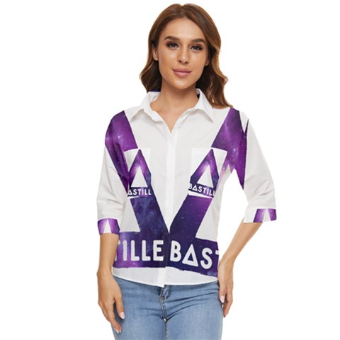 Bastille Galaksi Women s Quarter Sleeve Pocket Shirt by nate14shop