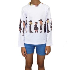 American Horror Story Cartoon Kids  Long Sleeve Swimwear by nate14shop