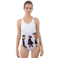 American Horror Story Cartoon Cut-out Back One Piece Swimsuit