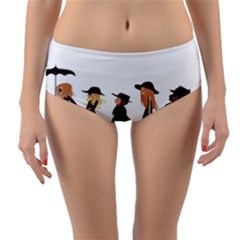 American Horror Story Cartoon Reversible Mid-waist Bikini Bottoms by nate14shop