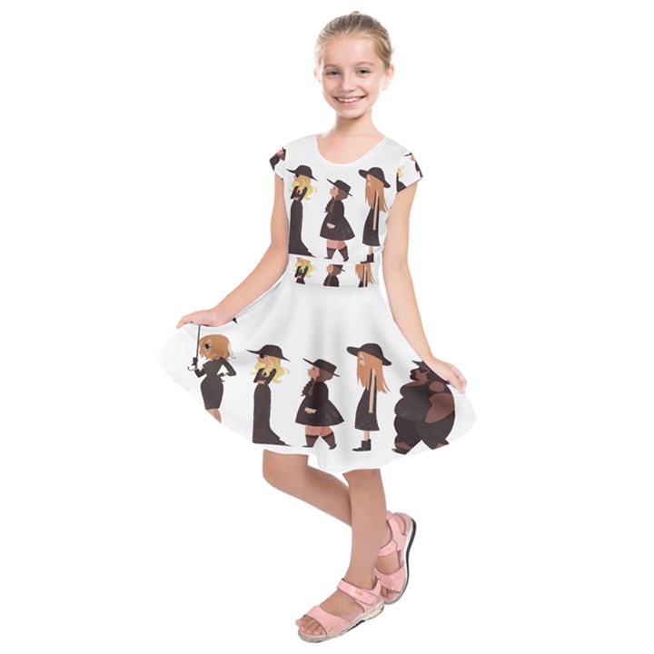 American Horror Story Cartoon Kids  Short Sleeve Dress