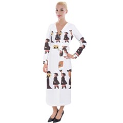 American Horror Story Cartoon Velvet Maxi Wrap Dress by nate14shop