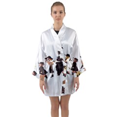 American Horror Story Cartoon Long Sleeve Satin Kimono by nate14shop