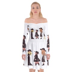 American Horror Story Cartoon Off Shoulder Skater Dress by nate14shop