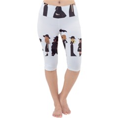 American Horror Story Cartoon Lightweight Velour Cropped Yoga Leggings by nate14shop