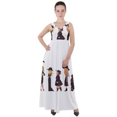 American Horror Story Cartoon Empire Waist Velour Maxi Dress