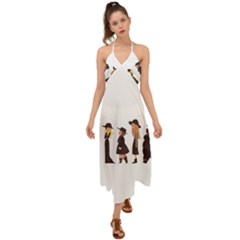 American Horror Story Cartoon Halter Tie Back Dress  by nate14shop