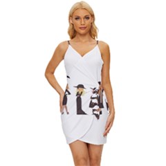 American Horror Story Cartoon Wrap Tie Front Dress by nate14shop